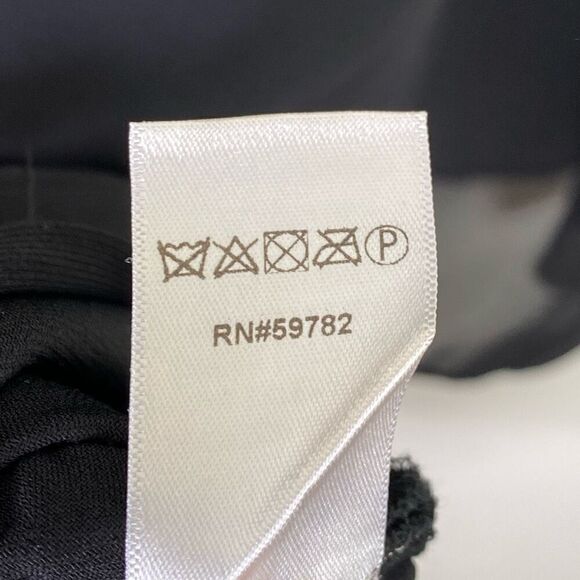 Adrianna Papell Black Asymmetric Chiffon Overlay Capelet Sheath Dress Size 6 - Picture 6 of 6